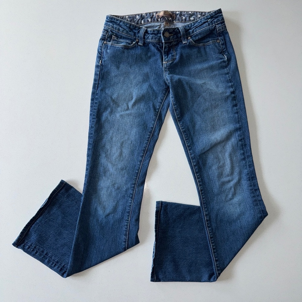 Paige Denim Low Rise Boot Cut Jeans Women's 26 Blue Pants